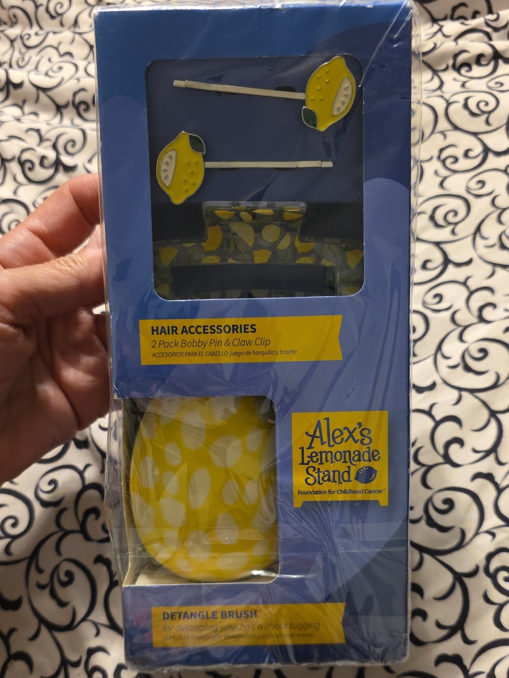 Alex's Lemonade Stand Hair Accessories Hair Clip, Brush & Hair Pins